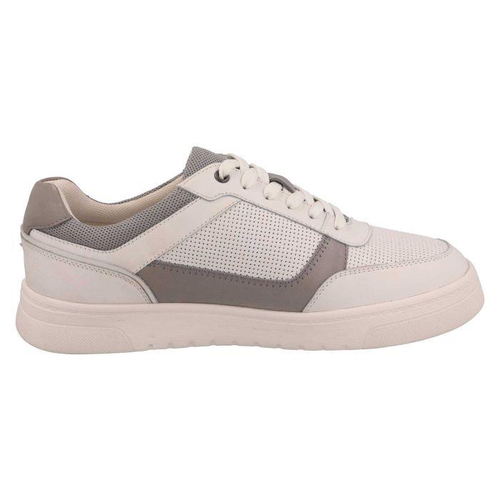 Men's Wide Fit DB Arlo Shoes in Navy / Light Tan Leather - Image 1