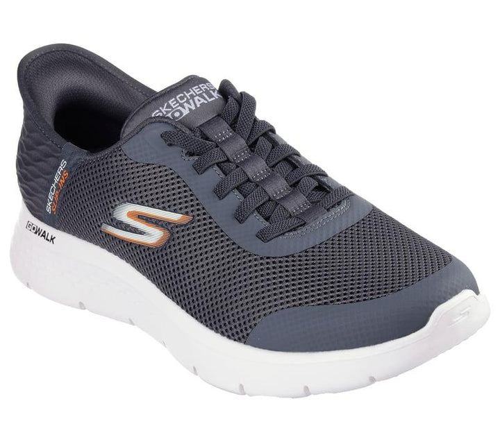 Men's Wide Fit Skechers Slip-ins 216324WW Go Walk Flex Trainers in Grey - Image 1