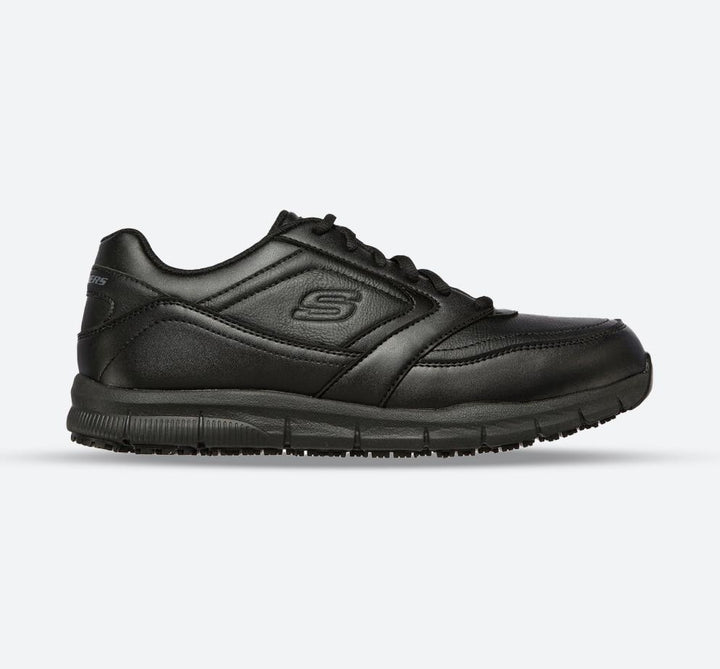 Men's Wide Fit Skechers Work 77156EC Work Relaxed Fit Nampa Sr Shoes in Black - Image 1