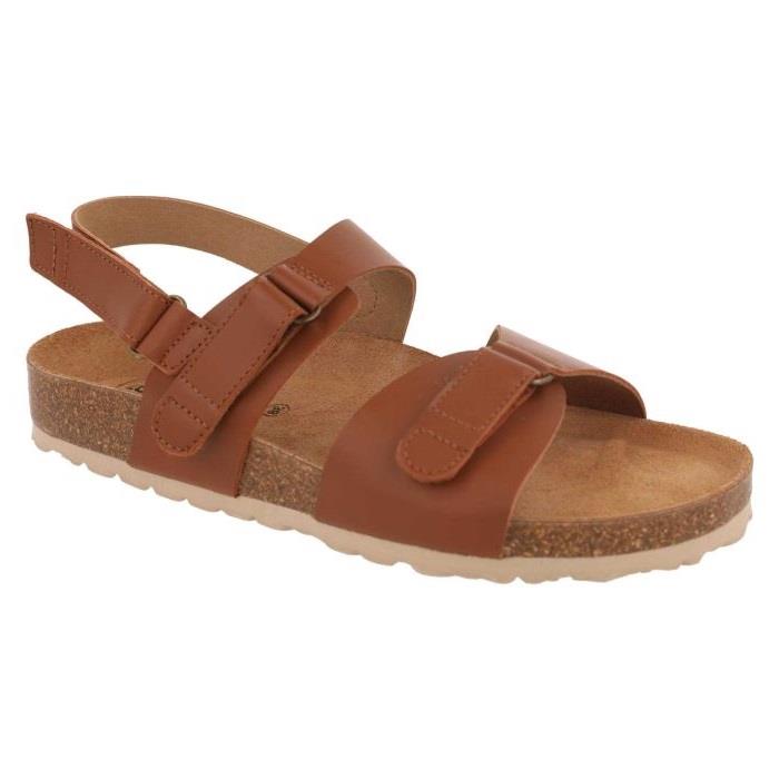 Women's Wide Fit DB Nettle Sandals in Tan Leather - Image 3