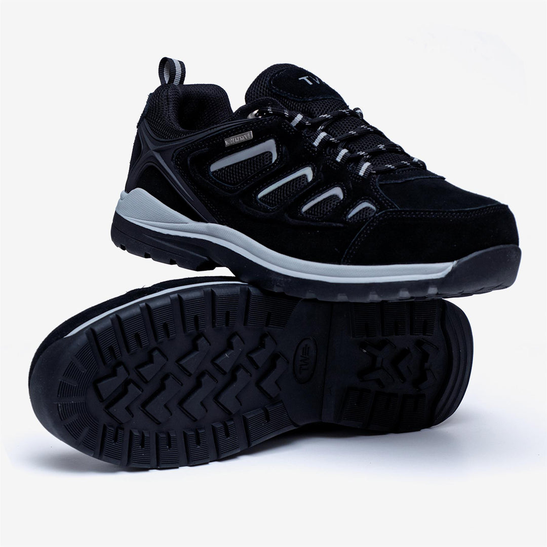 Men's Wide Fit Tredd Well Landscaper Hiking Waterproof Trainers in Black - Image 7