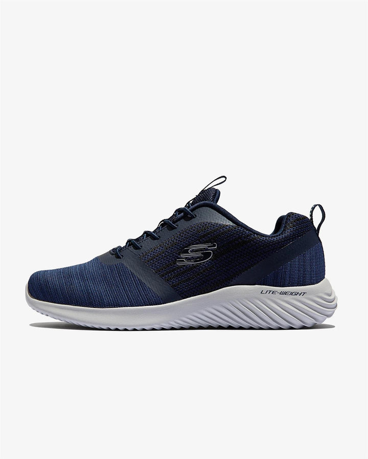 Men's Wide Fit Skechers 52504 Bounder Walking Trainers in Navy - Image 1