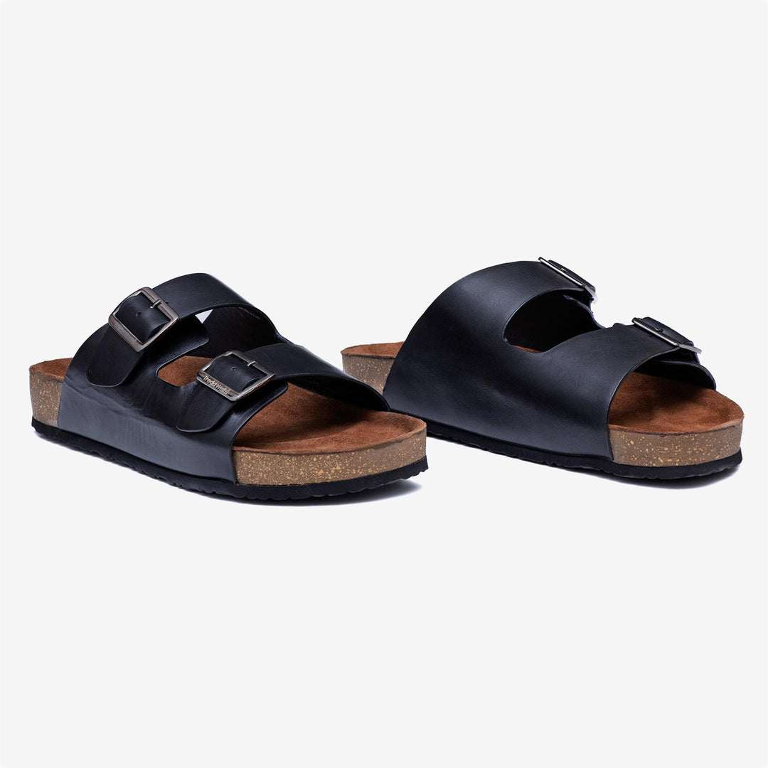 Men's Wide Fit Tredd Well Brazil Sandals in Black - Image 4