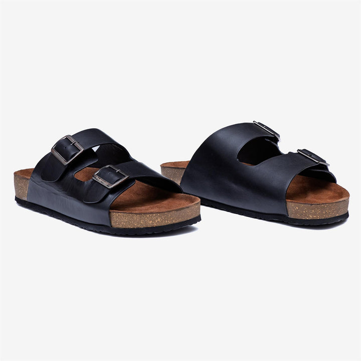 Men's Wide Fit Tredd Well Brazil Sandals in Black - Image 1
