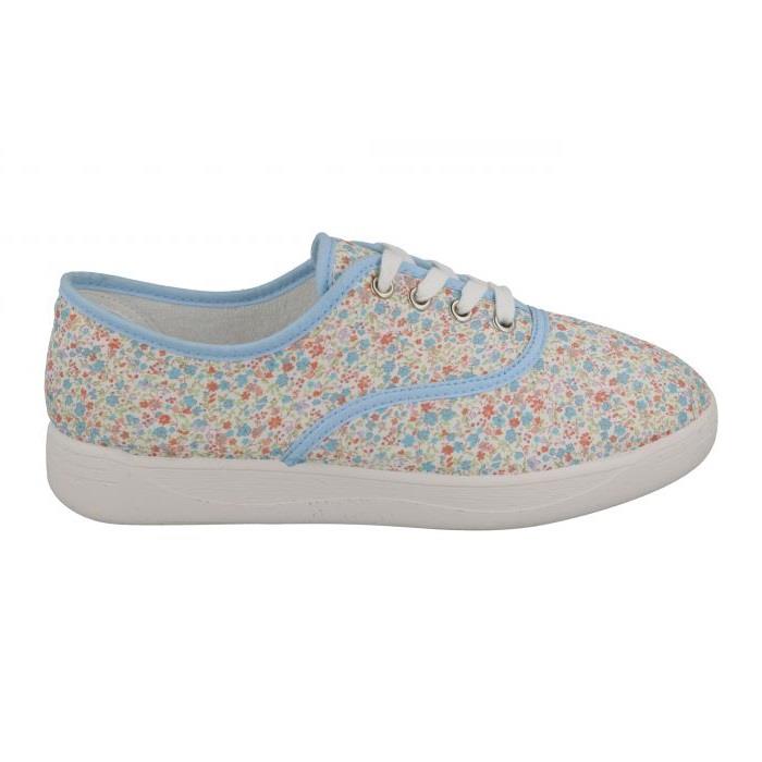 Women's Wide Fit DB Kangaroo Canvas Shoes in Sky Blue - Image 1