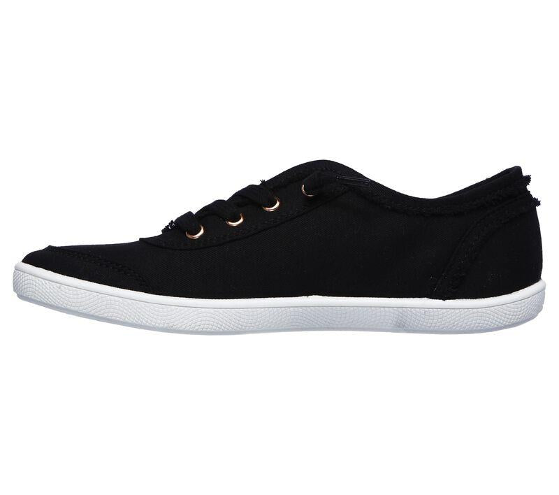 Women's Wide Fit Skechers Bobs 33492W Shoes in Black - Image 4