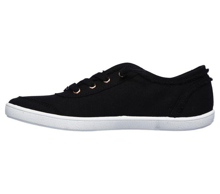 Women's Wide Fit Skechers Bobs 33492W Shoes in Black - Image 1