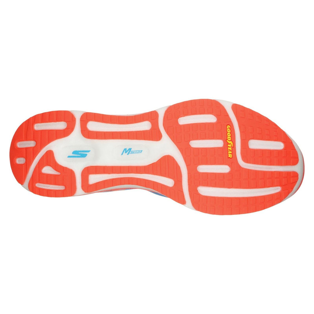 Men's Wide Fit Skechers Go Run Razor Excess Sports Trainers in Blue/Coral - Image 9
