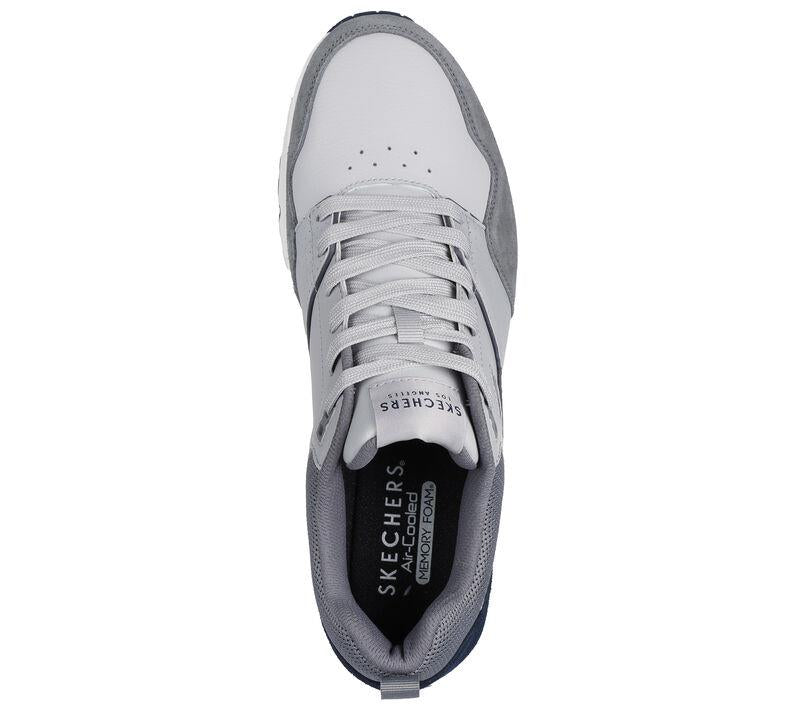 Men's Wide Fit Skechers 183020 Uno Retro One Trainers - Grey in Grey - Image 5