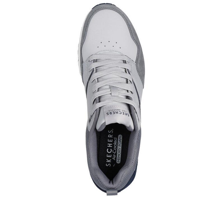 Men's Wide Fit Skechers 183020 Uno Retro One Trainers - Grey in Grey - Image 1