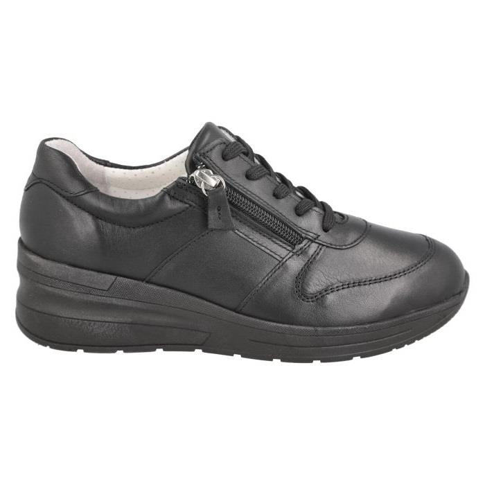 Women's Wide Fit DB Farndish Trainers in Black - Image 2