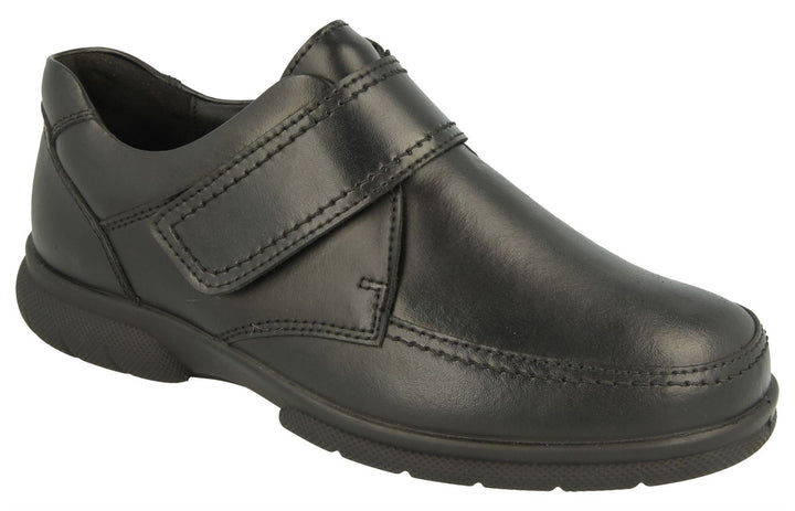 Mens Wide Fit DB Havant 2 Shoes in Black Leather - Image 1