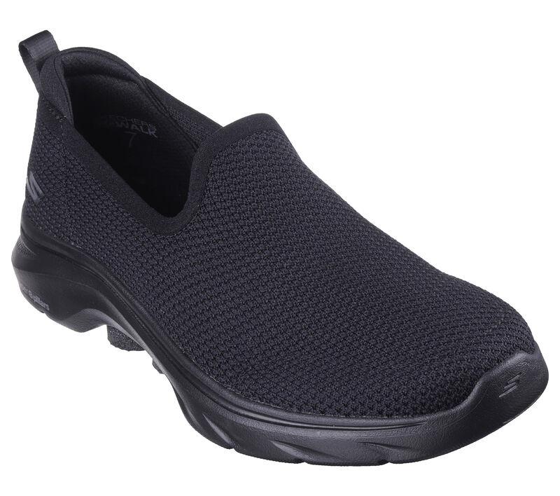 Women's Wide Fit Skechers 125218 Go Walk 7 Ivy Trainers in Black - Image 3