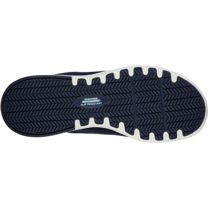 Women's Wide Fit Skechers 77281EC Marsing Waiola SR Safety Trainers in Navy - Image 1