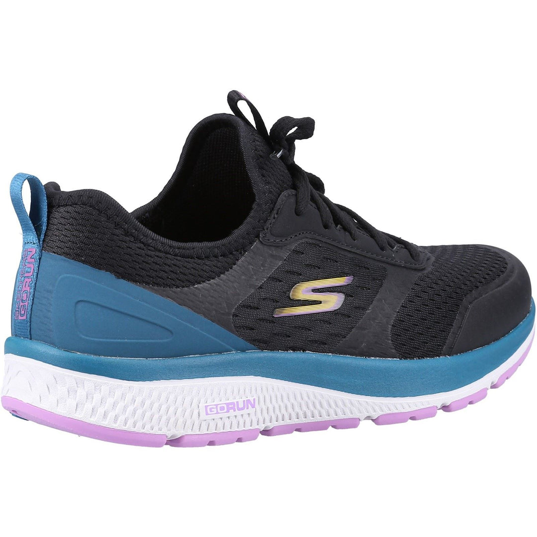 Women's Wide Fit Skechers 128276 Go Run Consistent Vivid Trainers - Black in Black - Image 4