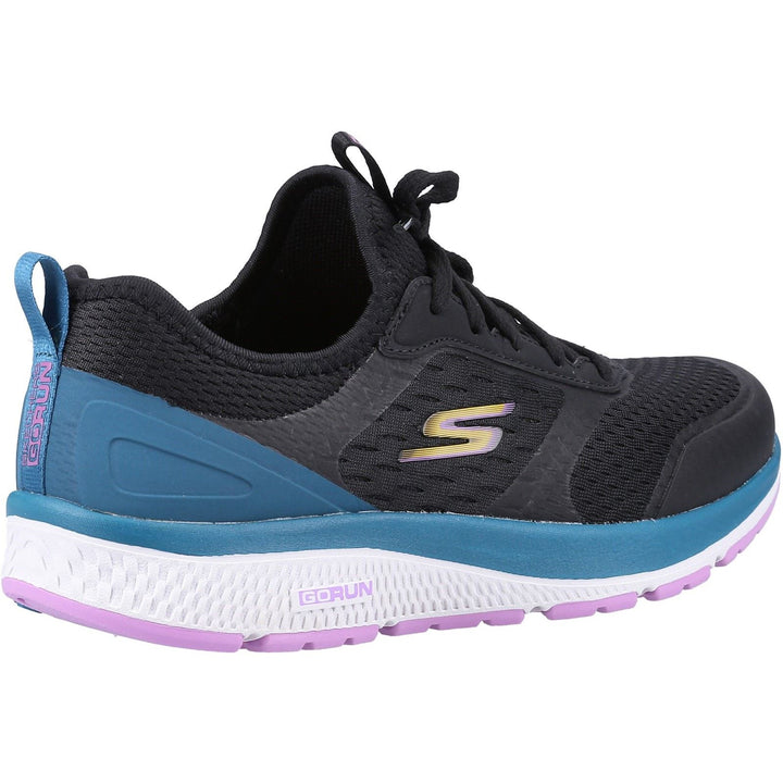Women's Wide Fit Skechers 128276 Go Run Consistent Vivid Trainers - Black in Black - Image 1