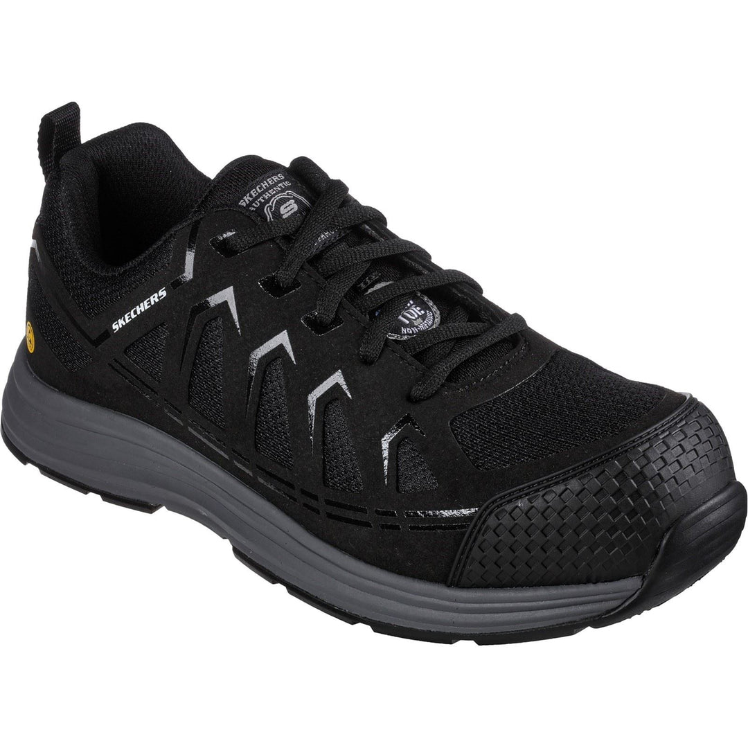 Men's Wide Fit Skechers 200127EC Malad II Safety Trainers in Black - Image 3