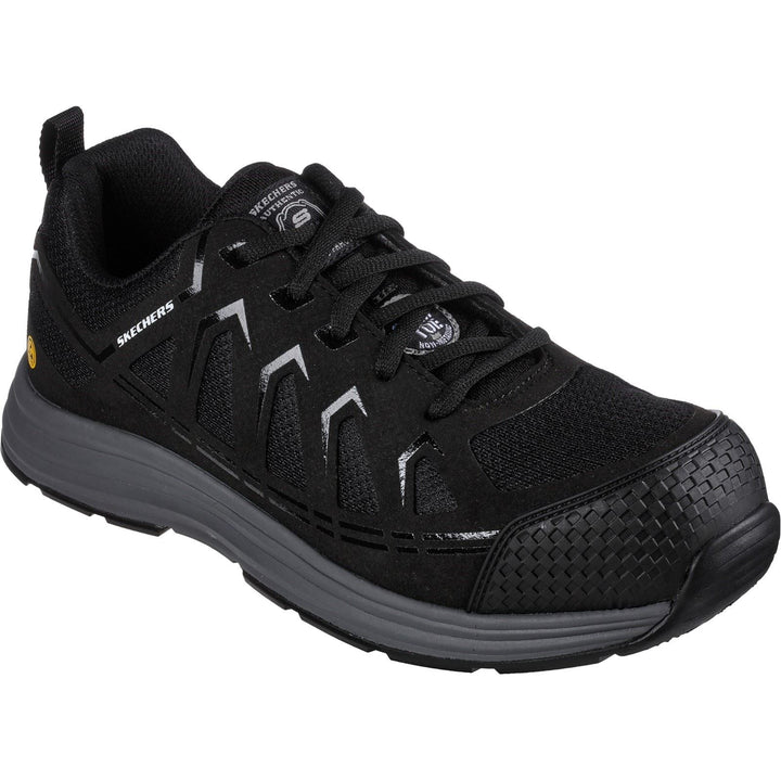 Men's Wide Fit Skechers 200127EC Malad II Safety Trainers in Black - Image 1