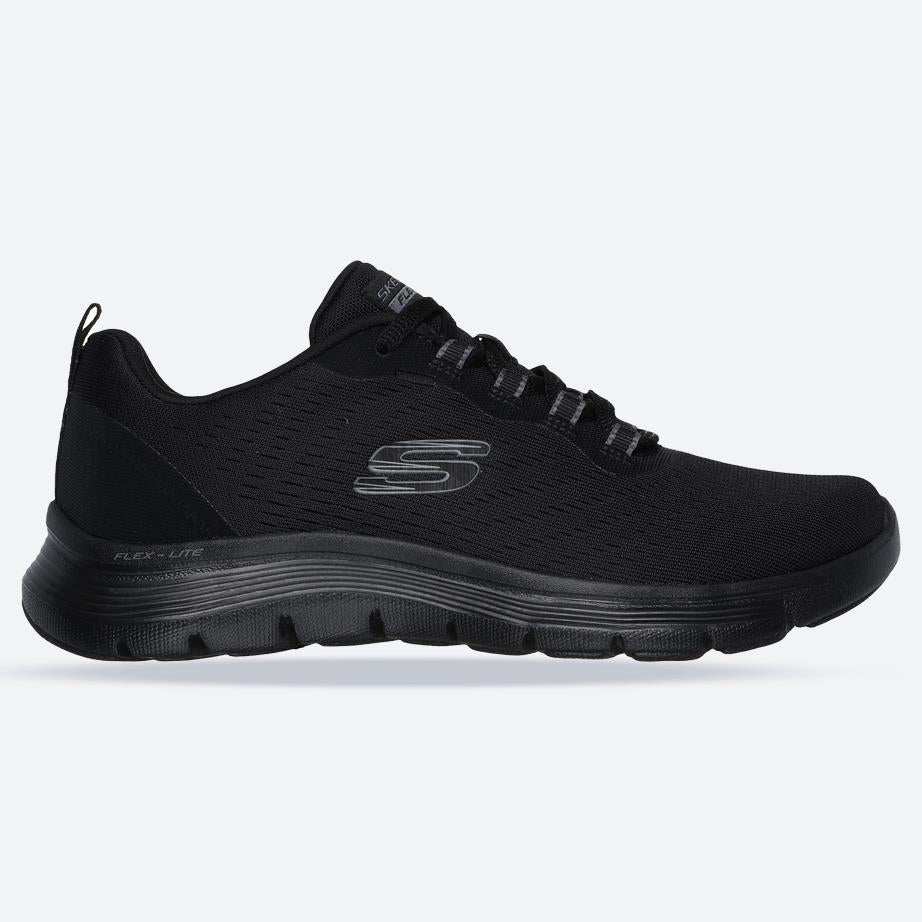 Women's Wide Fit Skechers 150201 Flex Appeal 5.0 New Path Trainer in Black - Image 1