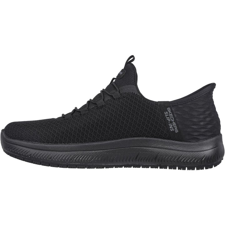 Women's Wide Fit Skechers 108144EC Summits SR Enslee Work Trainers in Black - Image 1