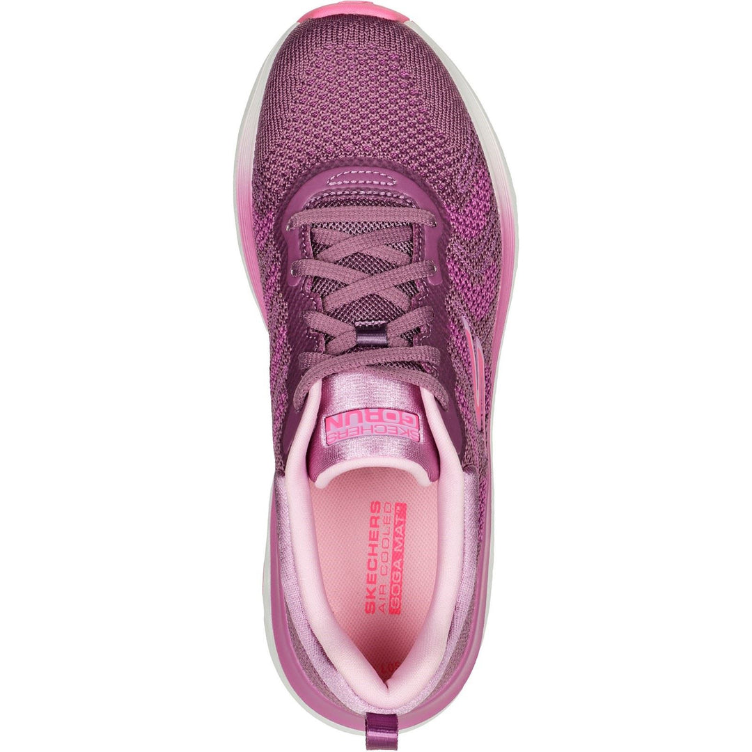Women's Wide Fit Skechers 129120 Max Cushioning Delta Trainers in Purple/Pink - Image 5