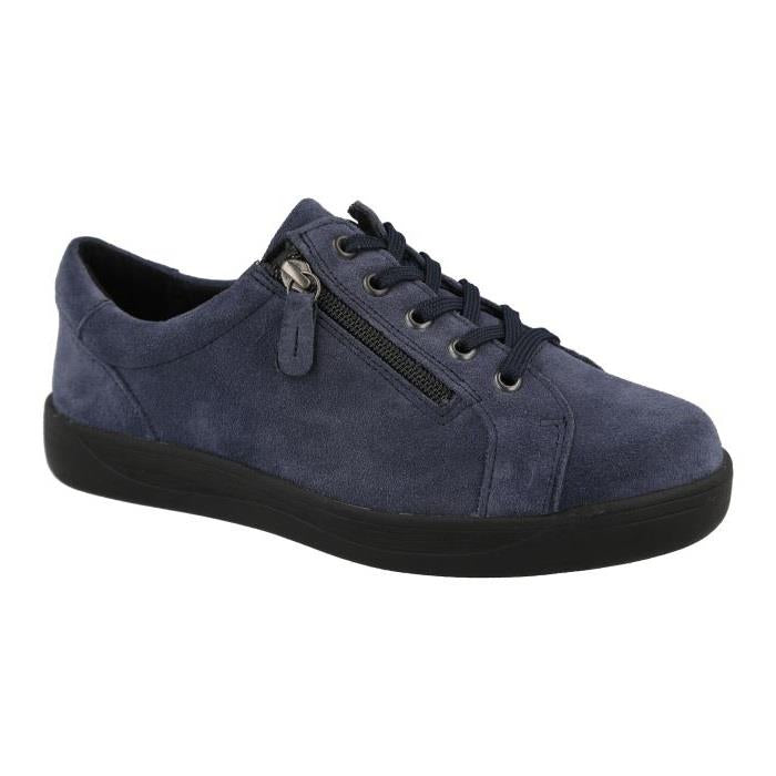 Women's Wide Fit DB Sugar Shoes in Blue Suede - Image 1