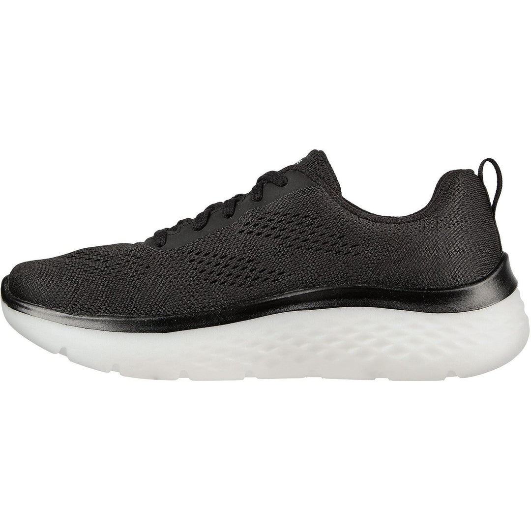 Women's Wide Fit Skechers 124578 GO walk Hyper Burst Trainers - Black/White in Black/White - Image 4