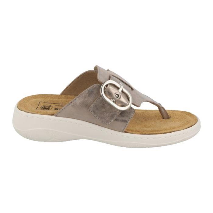 Women's Wide Fit DB Light Sandals in Mottled Taupe - Image 2