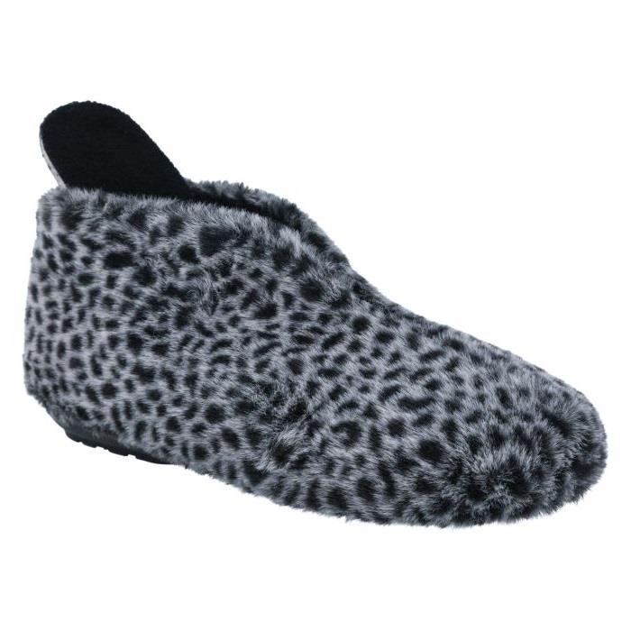 Women's Wide Fit DB Malton Slippers in Black Textile - Image 1
