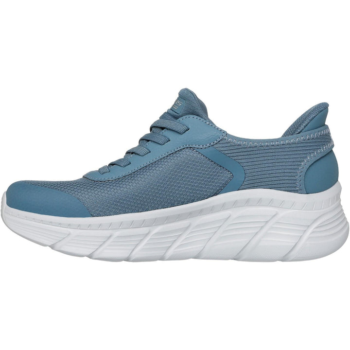 Women's Wide Fit Skechers 117391 Slip-ins Bobs B Flex Hi Linear Force Trainers in Slate - Image 1