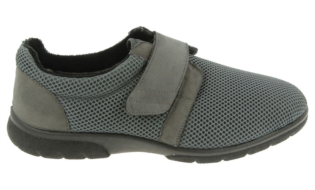 Men's Wide Fit DB Desmond Shoes in Black Textile - Image 12