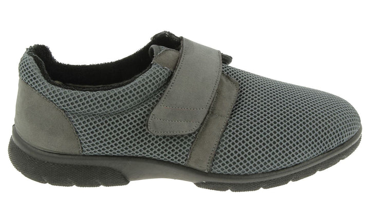 Men's Wide Fit DB Desmond Shoes in Black Textile - Image 1