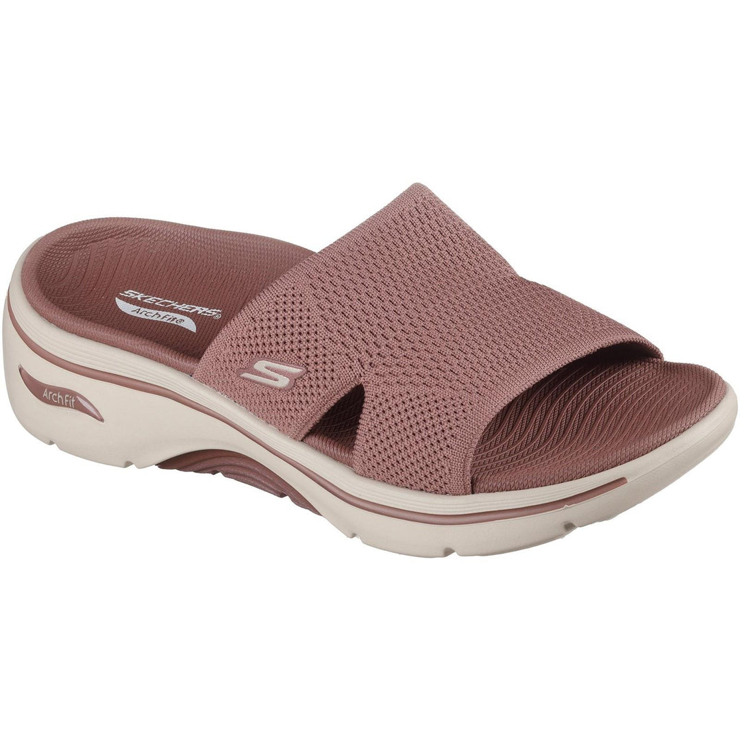 Women's Wide Fit Skechers 140865 Dakota Go Walk Arch Fit 2.0 Sandals in Brown - Image 3
