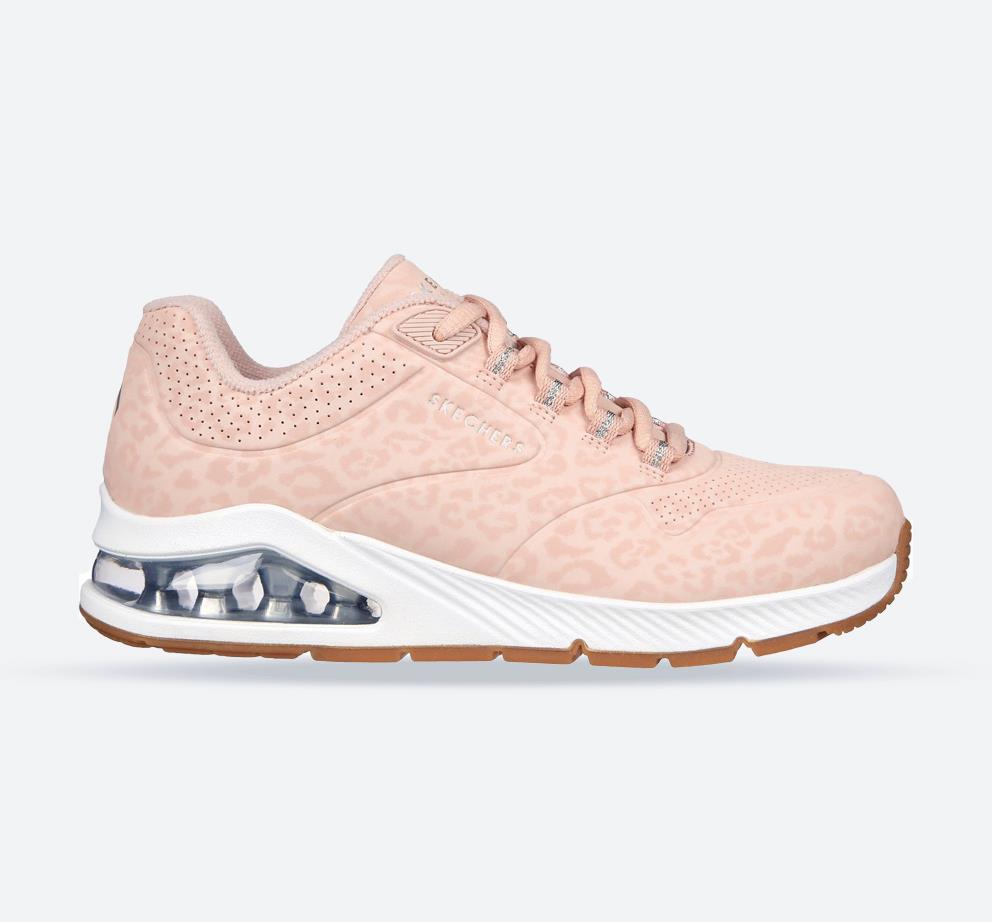Women's Wide Fit Skechers 155642 Uno 2 In Kat Neato Trainers - Blush in Blush - Image 1
