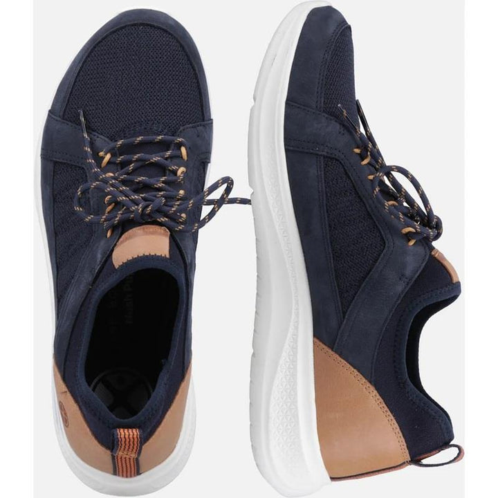 Men's Wide Fit Hush Puppies Elevate Trainers in Navy - Image 1
