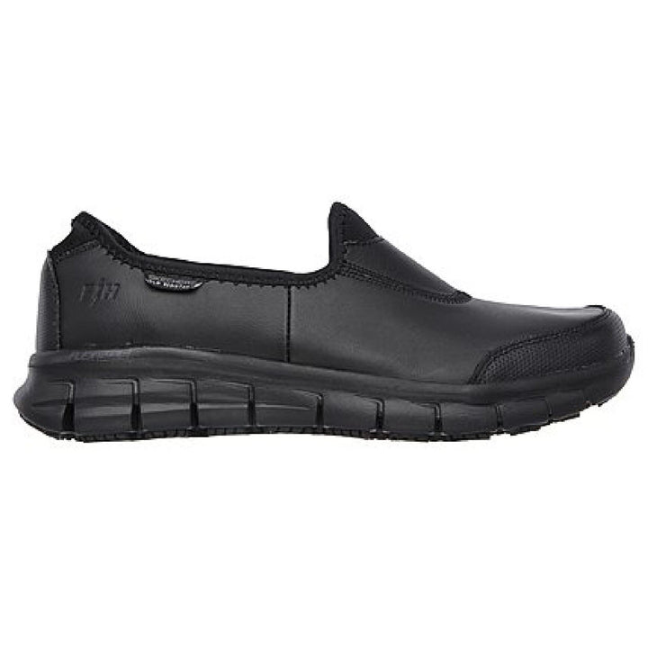 Women's Wide Fit Skechers 76536EC Sure Track Relaxed Fit Trainers in Black - Image 1