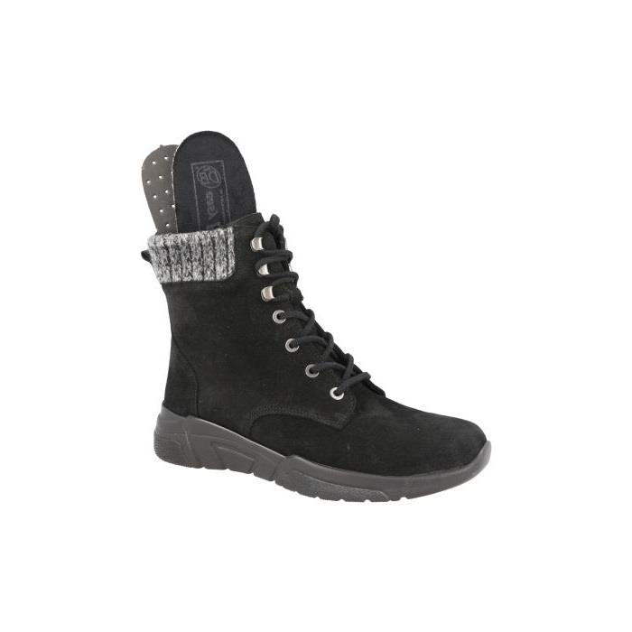Women's Wide Fit DB Acre Boots in Black Suede - Image 6