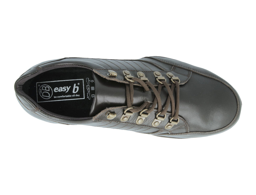 Mens Wide Fit DB Sharnbrook Shoes in Brown Leather - Image 9