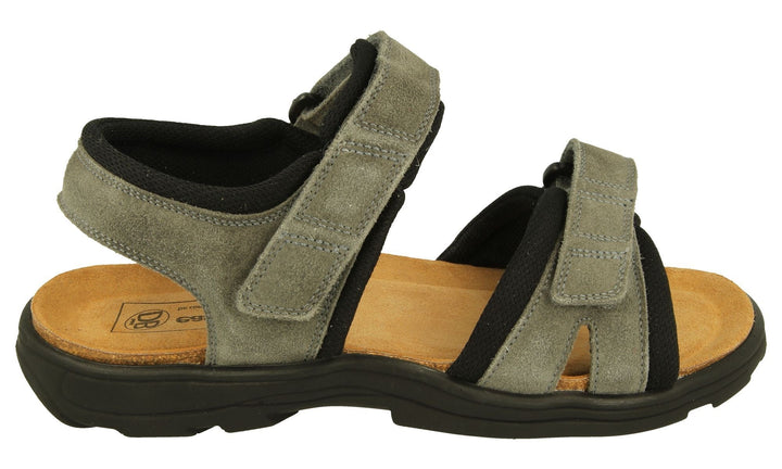 Mens Wide Fit DB Ramsey Sandals in Brown Suede - Image 1