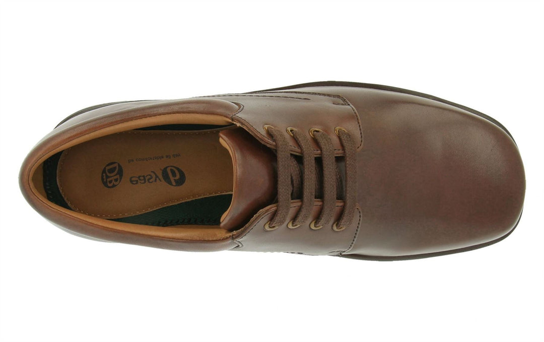 Mens Wide Fit DB Bob Lace Up Luxury Shoes in Black Leather - Image 8