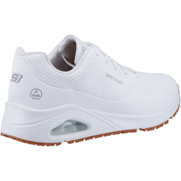 Men's Wide Fit Skechers 200054EC Uno SR Trainers - White in White - Image 1