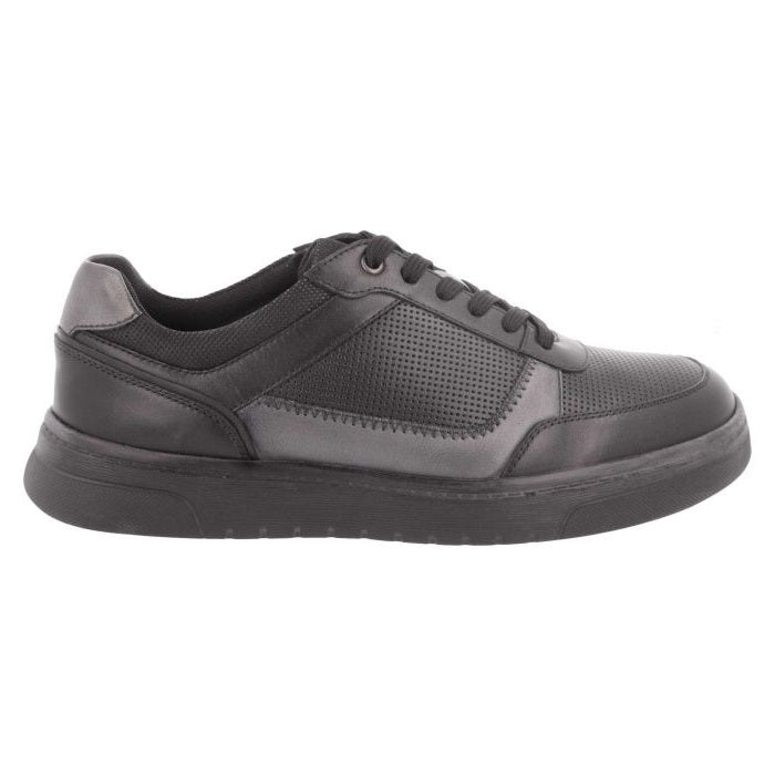 Men's Wide Fit DB Arlo Shoes in Navy / Light Tan Leather - Image 1