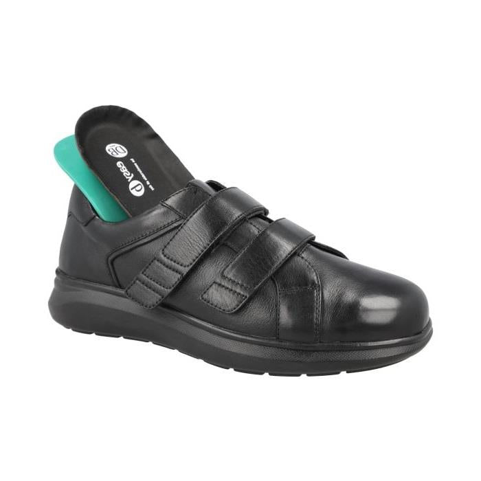 Men's Wide Fit DB Hugo Shoes in Black Leather - Image 5
