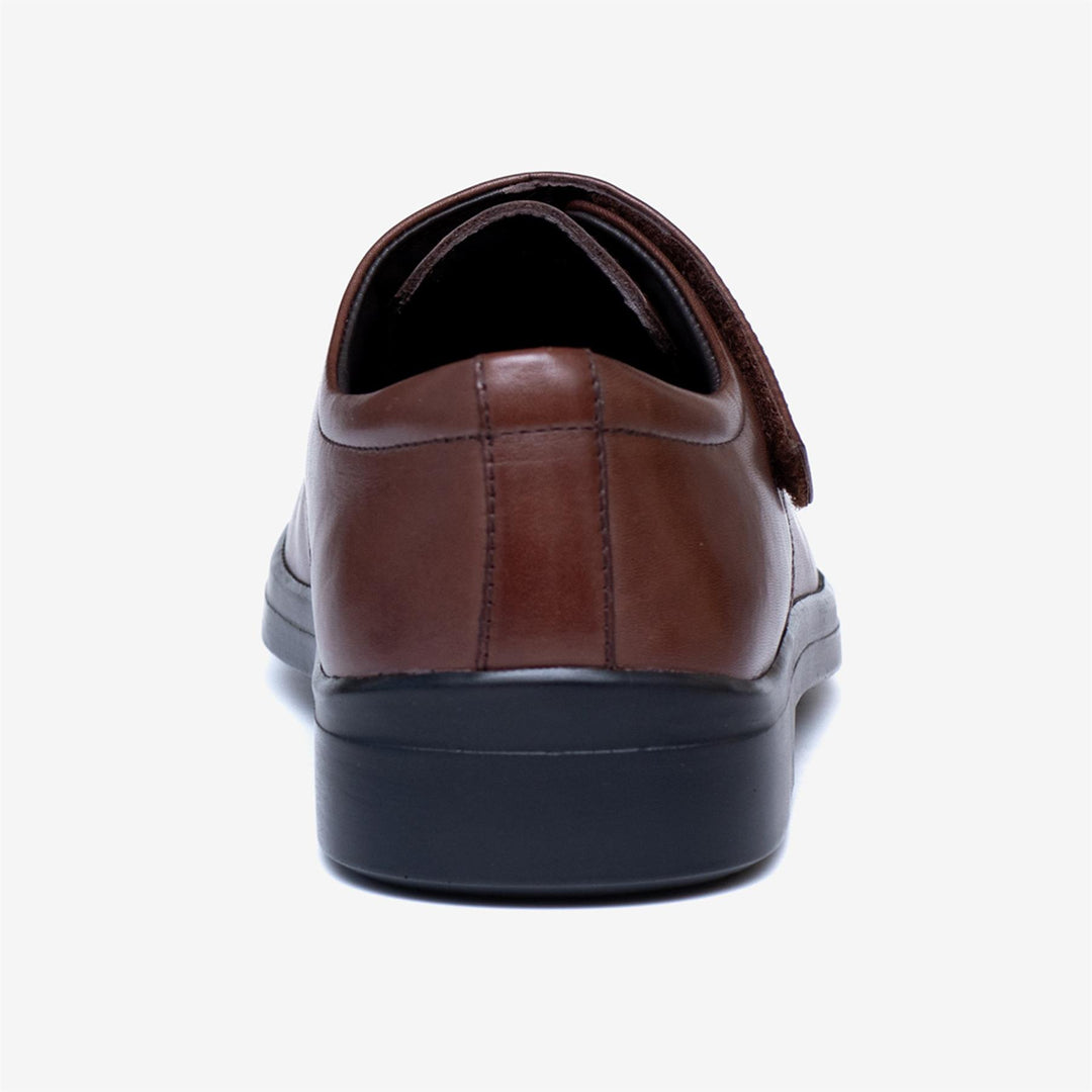 Mens Wide Fit Tredd Well Peter Velcro Shoes - Dark Brown in Dark Brown - Image 7