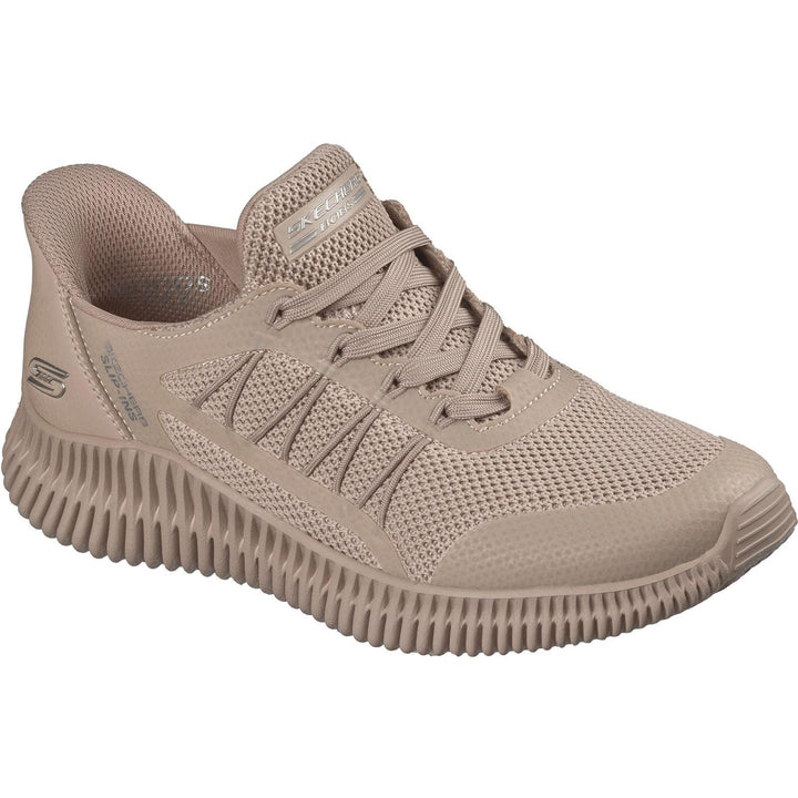 Women's Wide Fit Skechers 117413 Slip-ins Bobs Geo Lite Divine Pace Trainers in Sage - Image 1