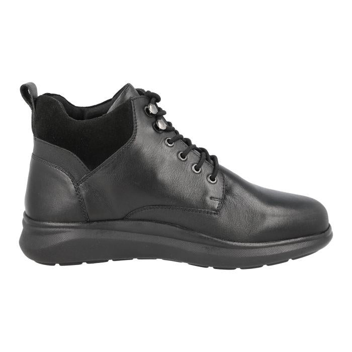 Men's Wide Fit DB Ronnie Boots in Black Lea / Suede - Image 1