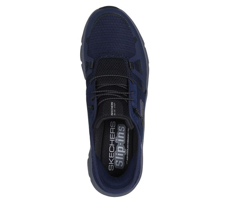Men's Wide Fit Skechers 232930W Slip-ins Glide Step Pro Trainers in Grey/Charcoal - Image 12
