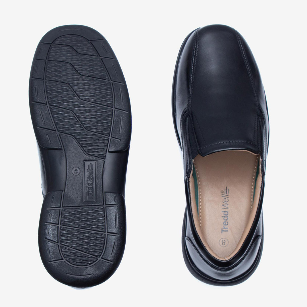 Mens Wide Fit Tredd Well Norbit Slip On Shoes in Black - Image 7