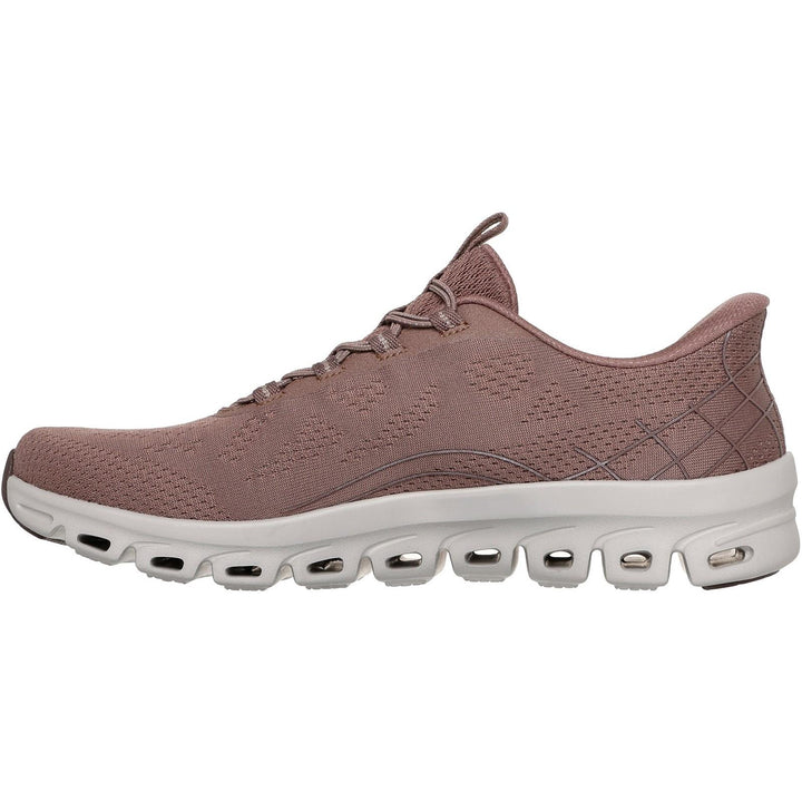 Women's Wide Fit Skechers 104750 Slip-ins Glide Step Elevate Amaze Trainers in Burgundy - Image 1