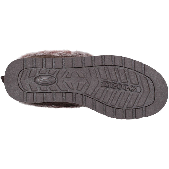 Women's Wide Fit Skechers 31204 Keepsakes Ice Angel Mule Slippers in Chocolate - Image 1